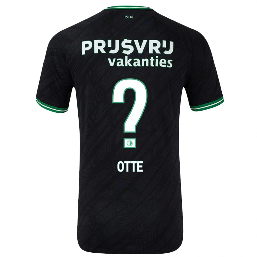 Danxen Niño Camiseta Björn Otte #0 Negro Verde 2ª Equipación 2024/25 La Camisa