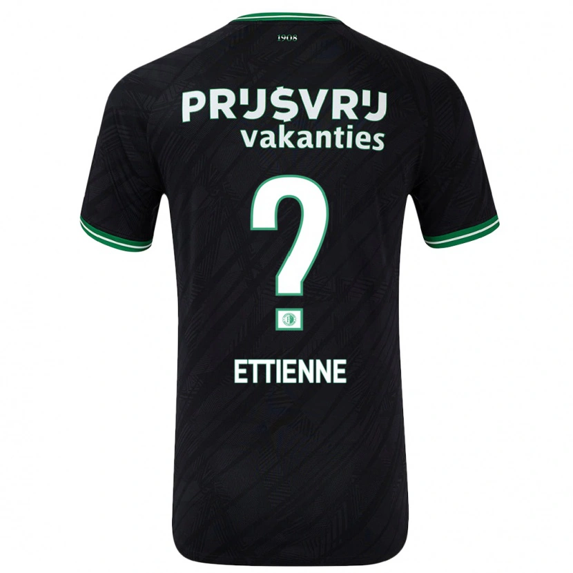 Danxen Niño Camiseta Jayden Ettienne #0 Negro Verde 2ª Equipación 2024/25 La Camisa