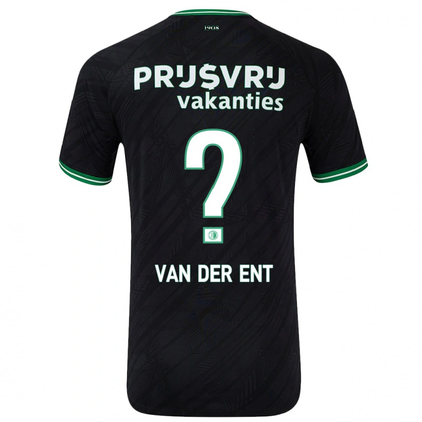 Danxen Niño Camiseta Teun Van Der Ent #0 Negro Verde 2ª Equipación 2024/25 La Camisa