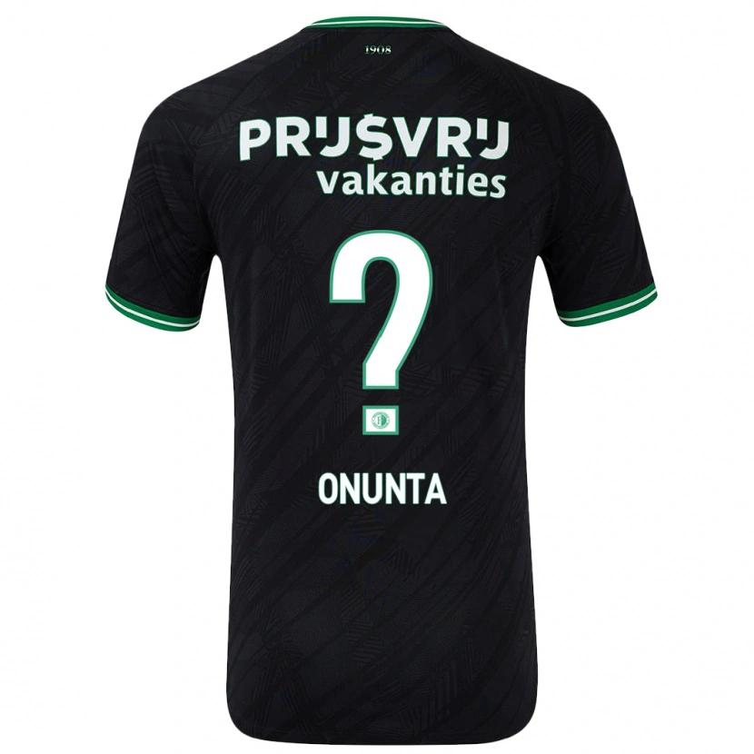 Danxen Niño Camiseta Izu Onunta #0 Negro Verde 2ª Equipación 2024/25 La Camisa