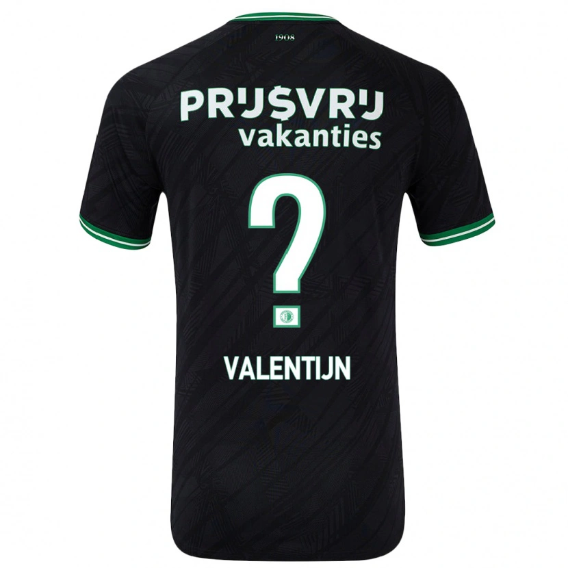 Danxen Niño Camiseta Jurvain Valentijn #0 Negro Verde 2ª Equipación 2024/25 La Camisa