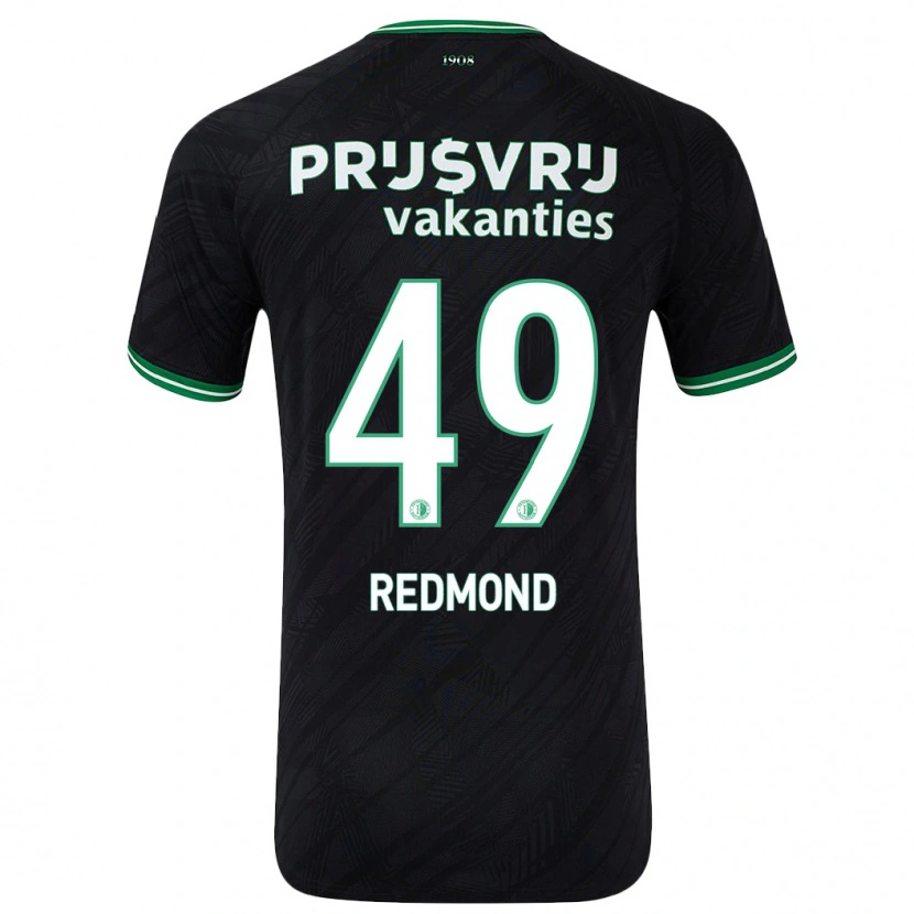 Danxen Niño Camiseta Zepiqueno Redmond #49 Negro Verde 2ª Equipación 2024/25 La Camisa