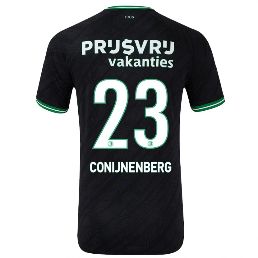 Danxen Niño Camiseta Jada Conijnenberg #23 Negro Verde 2ª Equipación 2024/25 La Camisa