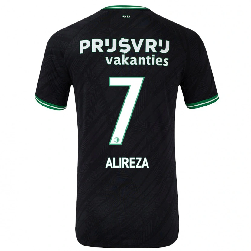 Danxen Niño Camiseta Alireza Jahanbakhsh #7 Negro Verde 2ª Equipación 2024/25 La Camisa