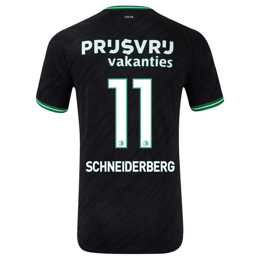 Danxen Niño Camiseta July Schneiderberg #11 Negro Verde 2ª Equipación 2024/25 La Camisa