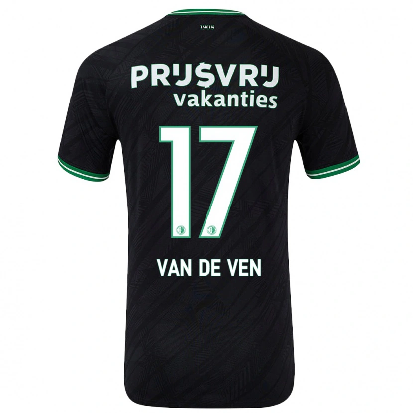 Danxen Niño Camiseta Zoi Van De Ven #17 Negro Verde 2ª Equipación 2024/25 La Camisa