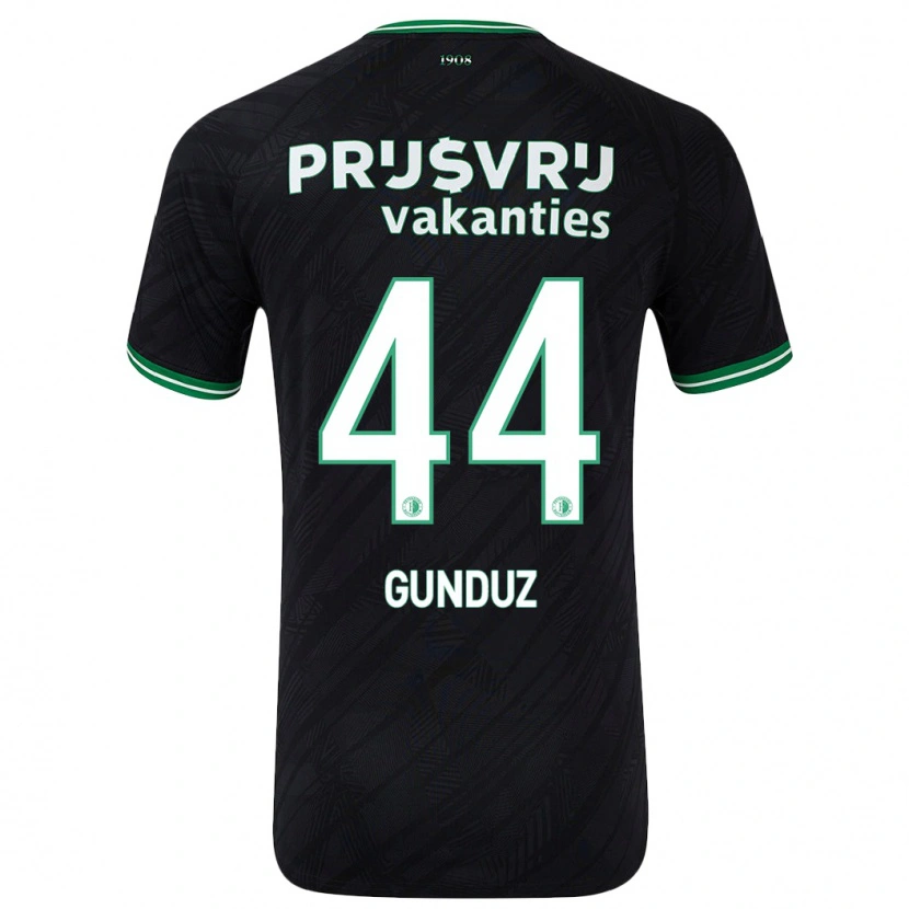 Danxen Niño Camiseta Omer Gunduz #44 Negro Verde 2ª Equipación 2024/25 La Camisa