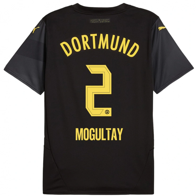 Danxen Niño Camiseta Baran Mogultay #2 Negro Amarillo 2ª Equipación 2024/25 La Camisa