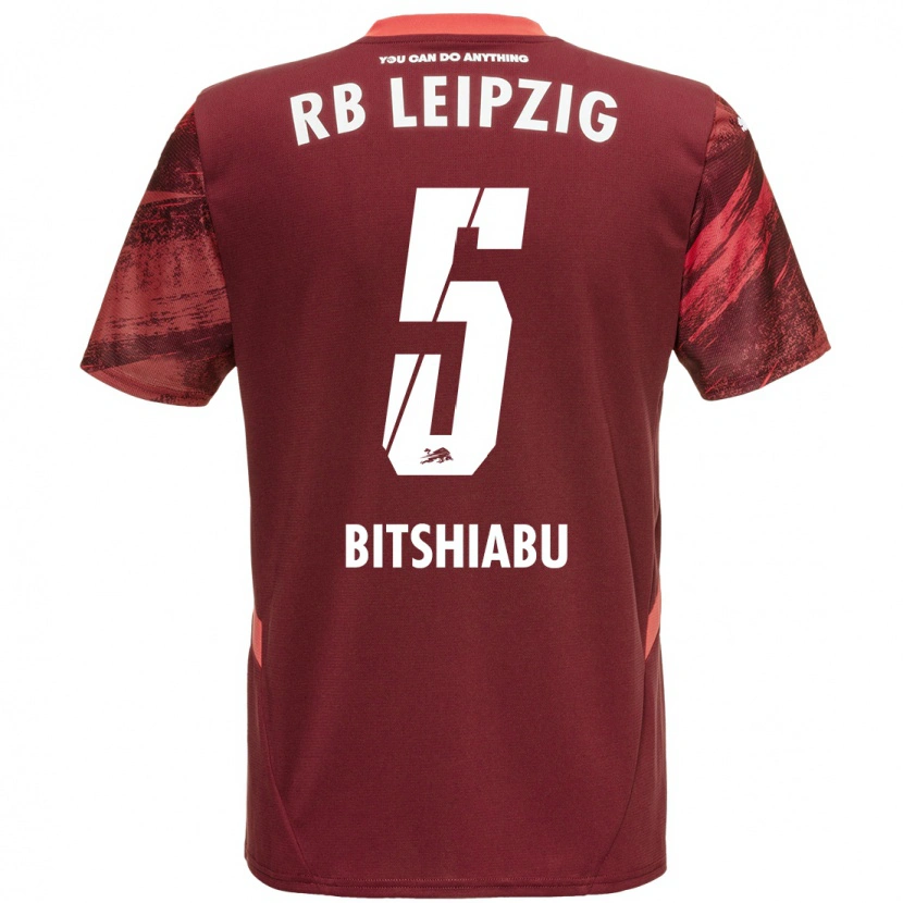 Danxen Niño Camiseta El Chadaille Bitshiabu #5 Borgoña 2ª Equipación 2024/25 La Camisa