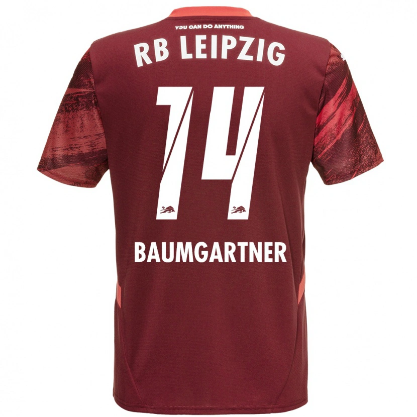 Danxen Niño Camiseta Christoph Baumgartner #14 Borgoña 2ª Equipación 2024/25 La Camisa