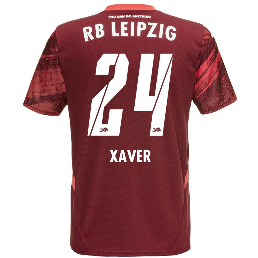 Danxen Niño Camiseta Xaver Schlager #24 Borgoña 2ª Equipación 2024/25 La Camisa