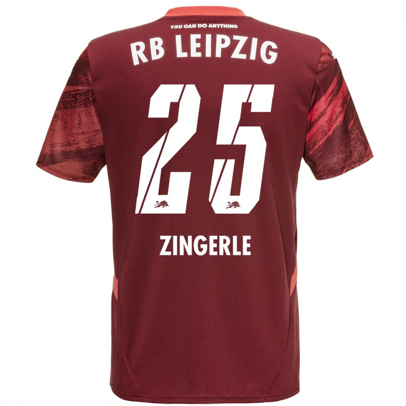 Danxen Niño Camiseta Leopold Zingerle #25 Borgoña 2ª Equipación 2024/25 La Camisa