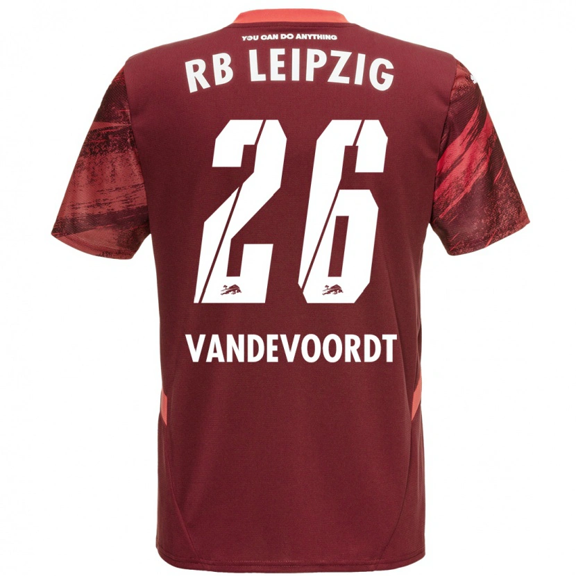 Danxen Niño Camiseta Maarten Vandevoordt #26 Borgoña 2ª Equipación 2024/25 La Camisa