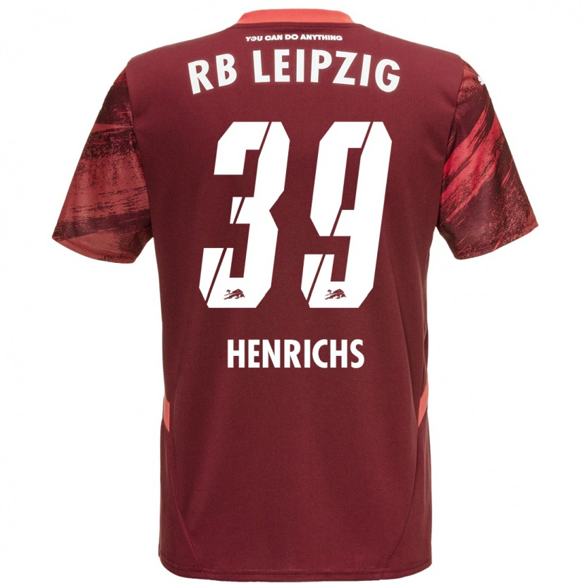 Danxen Niño Camiseta Benjamin Henrichs #39 Borgoña 2ª Equipación 2024/25 La Camisa