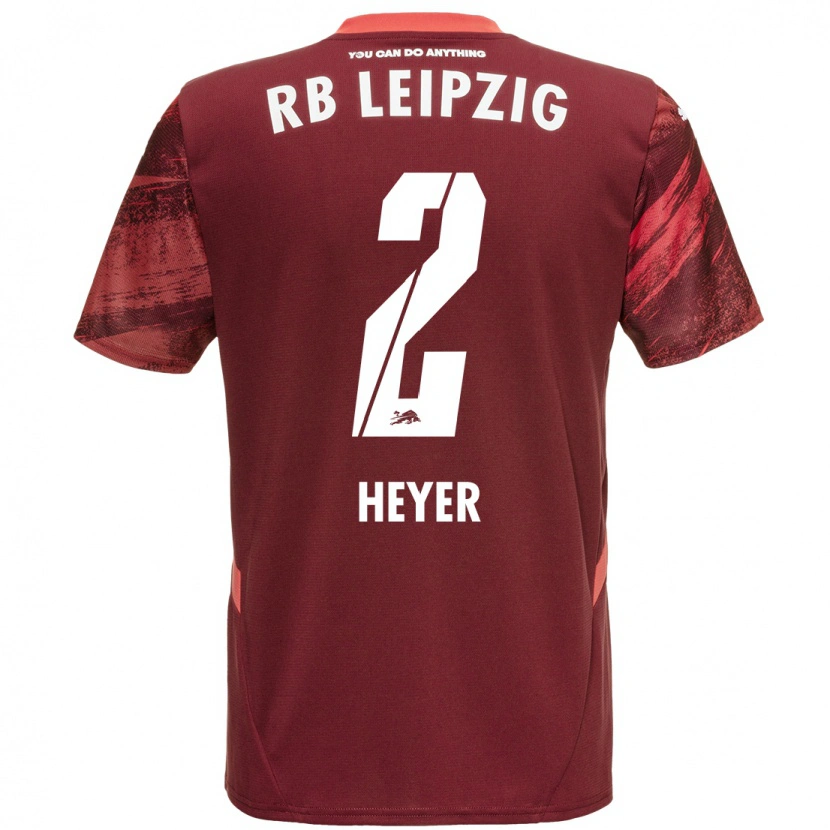 Danxen Niño Camiseta Friedrich Heyer #2 Borgoña 2ª Equipación 2024/25 La Camisa