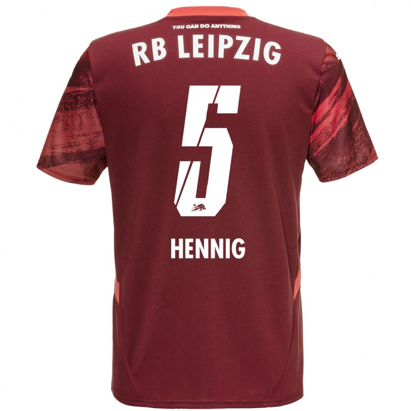 Danxen Niño Camiseta Lenny Hennig #5 Borgoña 2ª Equipación 2024/25 La Camisa