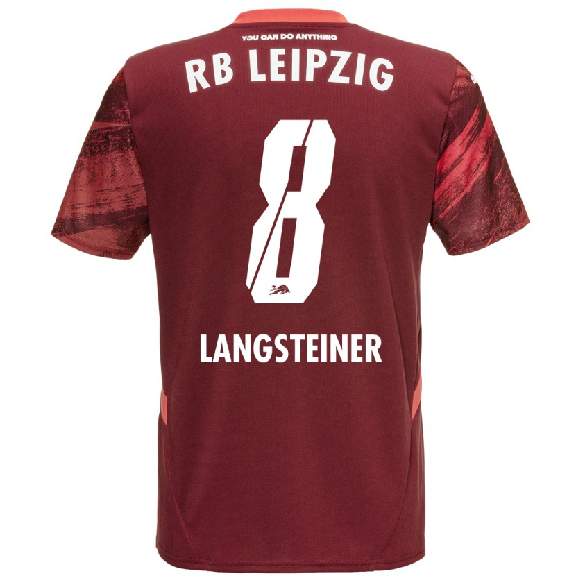 Danxen Niño Camiseta Toni Langsteiner #8 Borgoña 2ª Equipación 2024/25 La Camisa