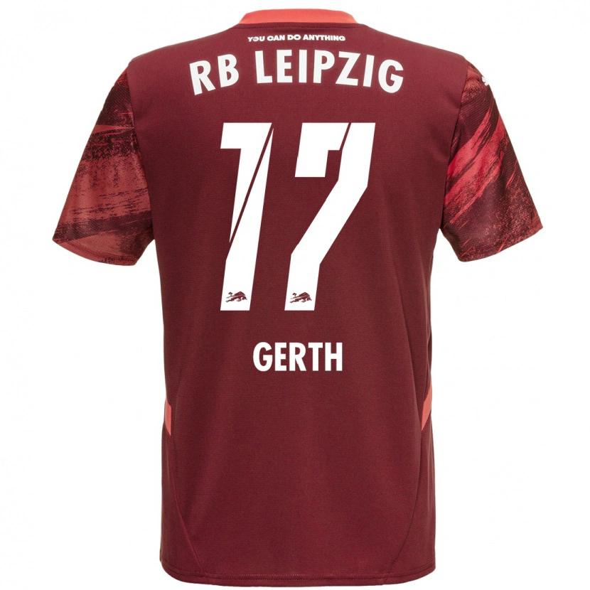 Danxen Niño Camiseta Amos Gerth #17 Borgoña 2ª Equipación 2024/25 La Camisa