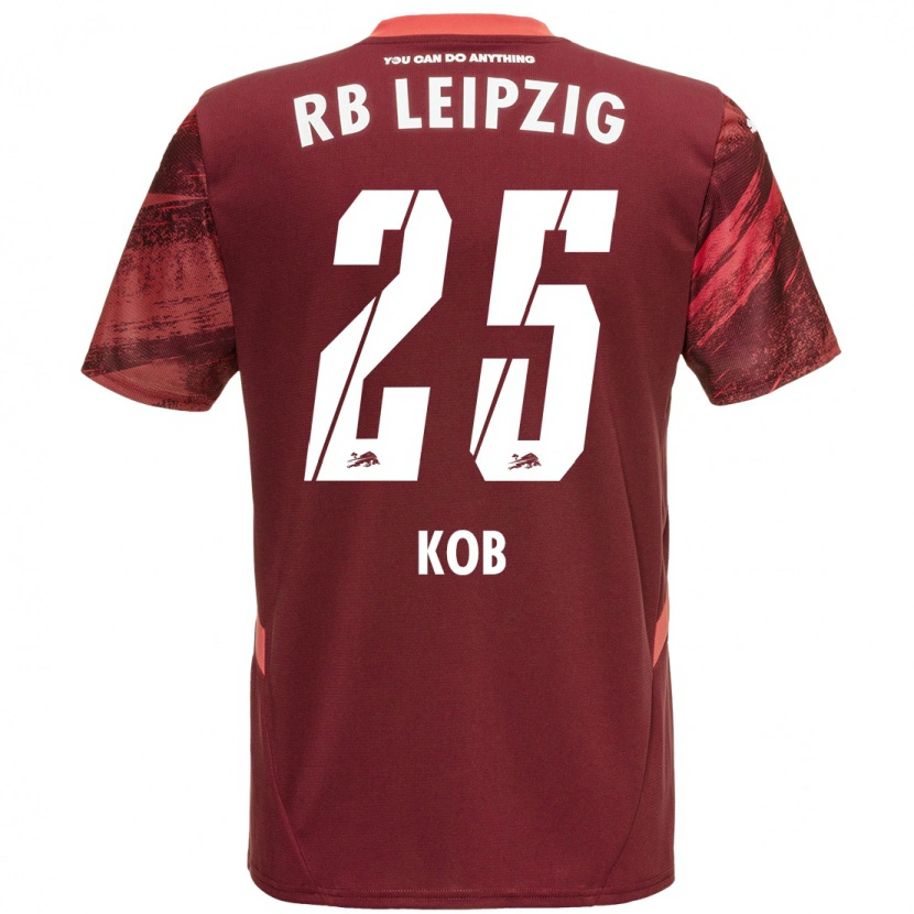 Danxen Niño Camiseta Leon Koß #25 Borgoña 2ª Equipación 2024/25 La Camisa