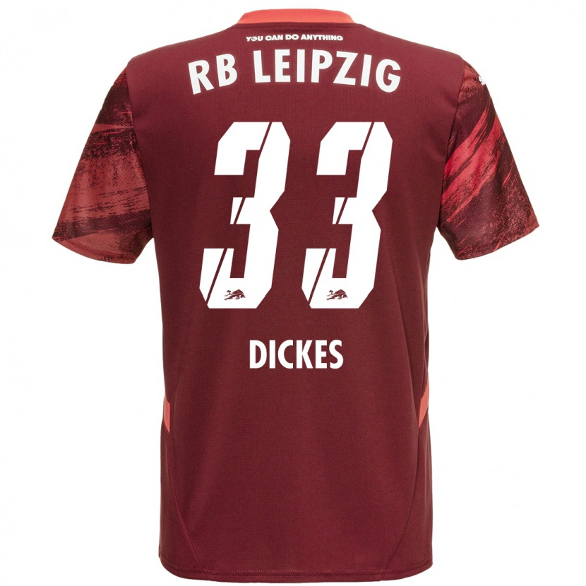 Danxen Niño Camiseta Fernando Dickes #33 Borgoña 2ª Equipación 2024/25 La Camisa