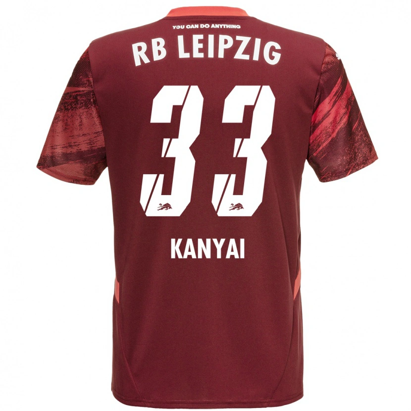 Danxen Niño Camiseta Janos Kanyai #33 Borgoña 2ª Equipación 2024/25 La Camisa