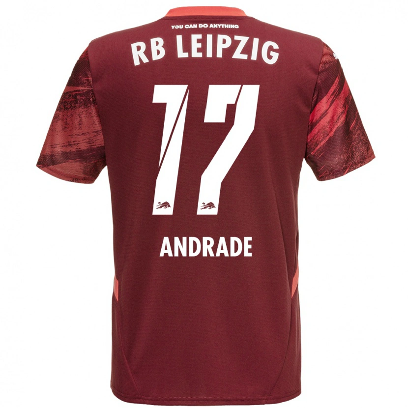 Danxen Niño Camiseta Lydia Andrade #17 Borgoña 2ª Equipación 2024/25 La Camisa