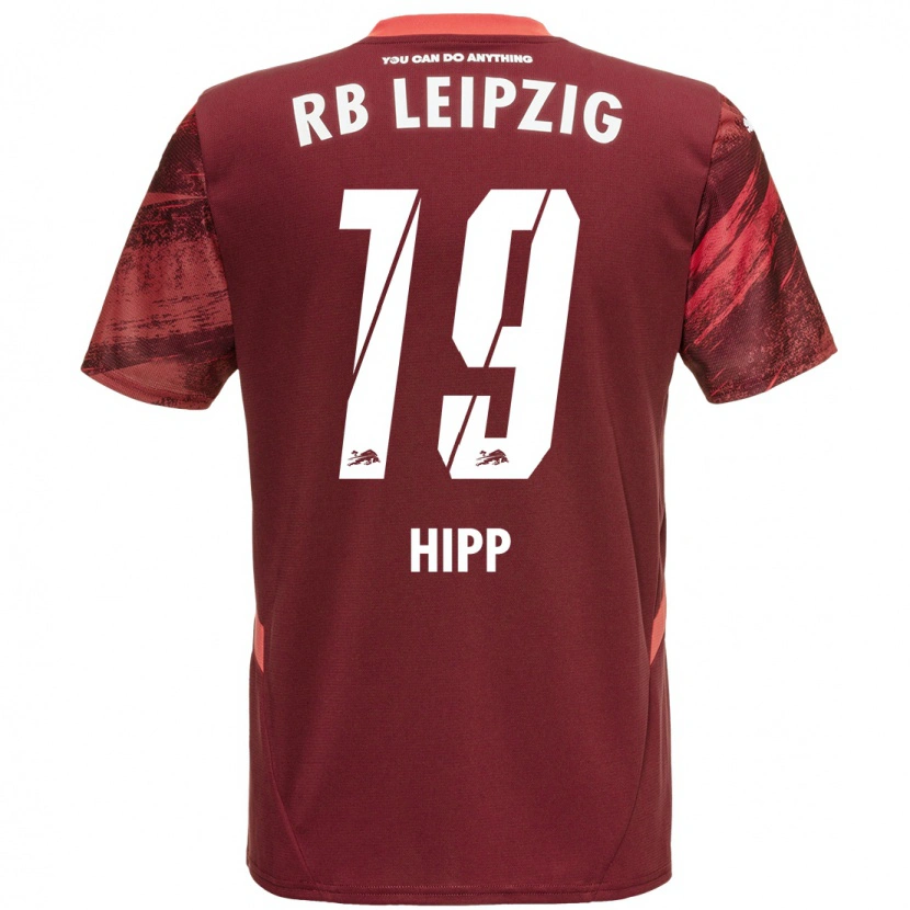 Danxen Niño Camiseta Jenny Hipp #19 Borgoña 2ª Equipación 2024/25 La Camisa