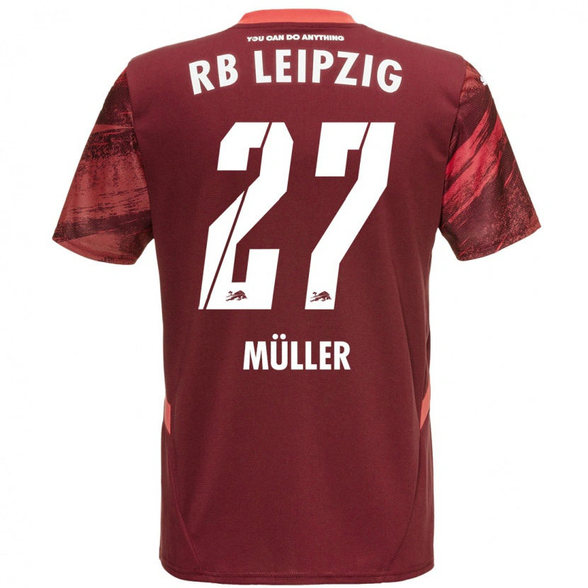 Danxen Niño Camiseta Marlene Müller #27 Borgoña 2ª Equipación 2024/25 La Camisa