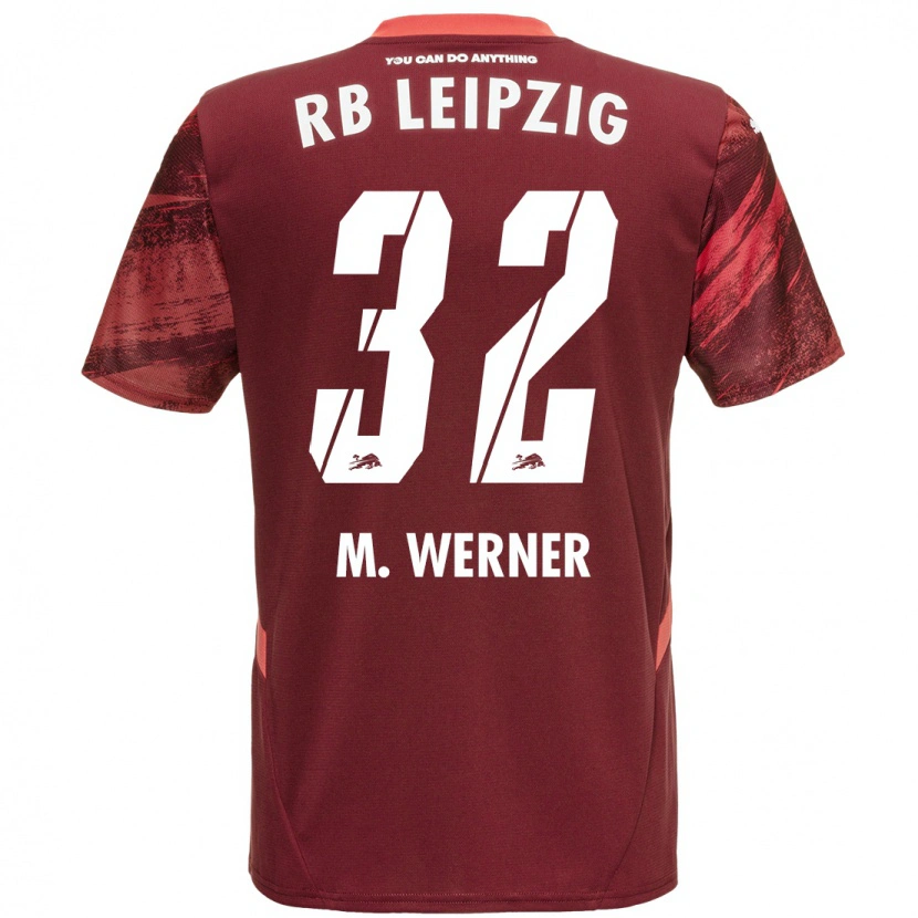 Danxen Niño Camiseta Mia Werner #32 Borgoña 2ª Equipación 2024/25 La Camisa