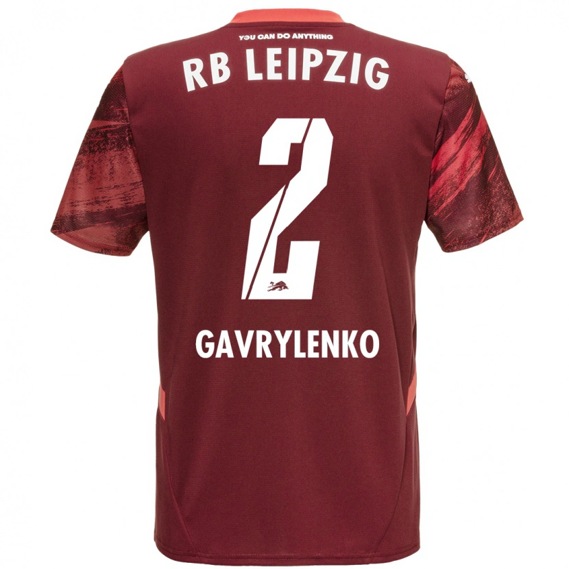 Danxen Niño Camiseta Oleksandr Gavrylenko #2 Borgoña 2ª Equipación 2024/25 La Camisa