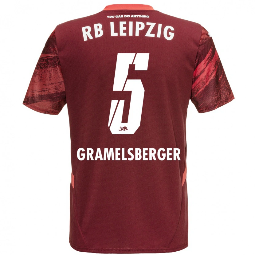 Danxen Niño Camiseta Lennert Gramelsberger #5 Borgoña 2ª Equipación 2024/25 La Camisa