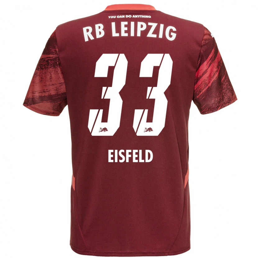 Danxen Niño Camiseta Tom Eisfeld #33 Borgoña 2ª Equipación 2024/25 La Camisa