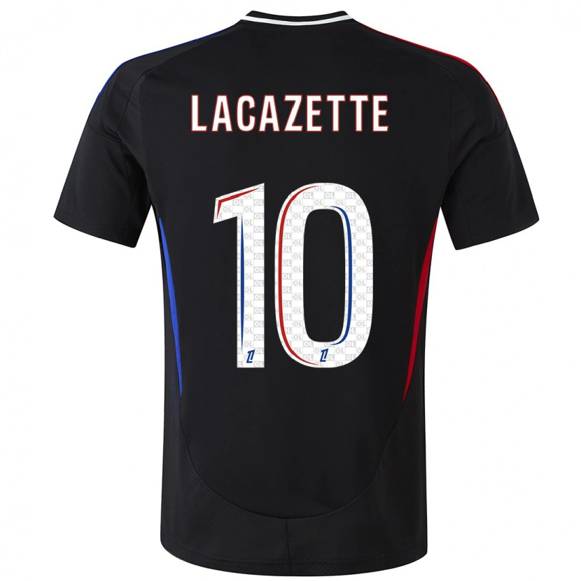 Danxen Niño Camiseta Alexandre Lacazette #10 Negro 2ª Equipación 2024/25 La Camisa