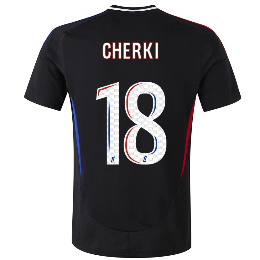 Danxen Niño Camiseta Rayan Cherki #18 Negro 2ª Equipación 2024/25 La Camisa