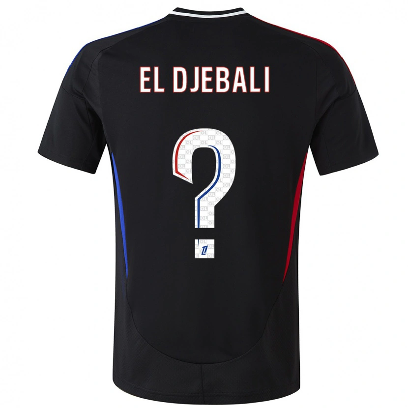 Danxen Niño Camiseta Chaïm El Djebali #0 Negro 2ª Equipación 2024/25 La Camisa