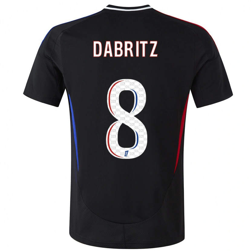 Danxen Niño Camiseta Sara Däbritz #8 Negro 2ª Equipación 2024/25 La Camisa