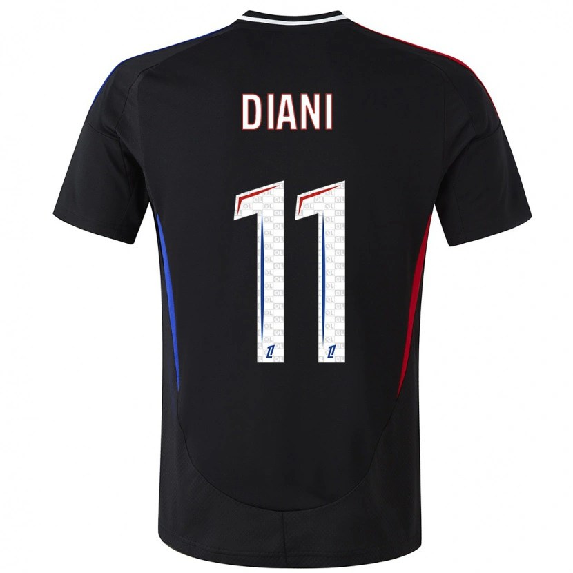 Danxen Niño Camiseta Kadidiatou Diani #11 Negro 2ª Equipación 2024/25 La Camisa