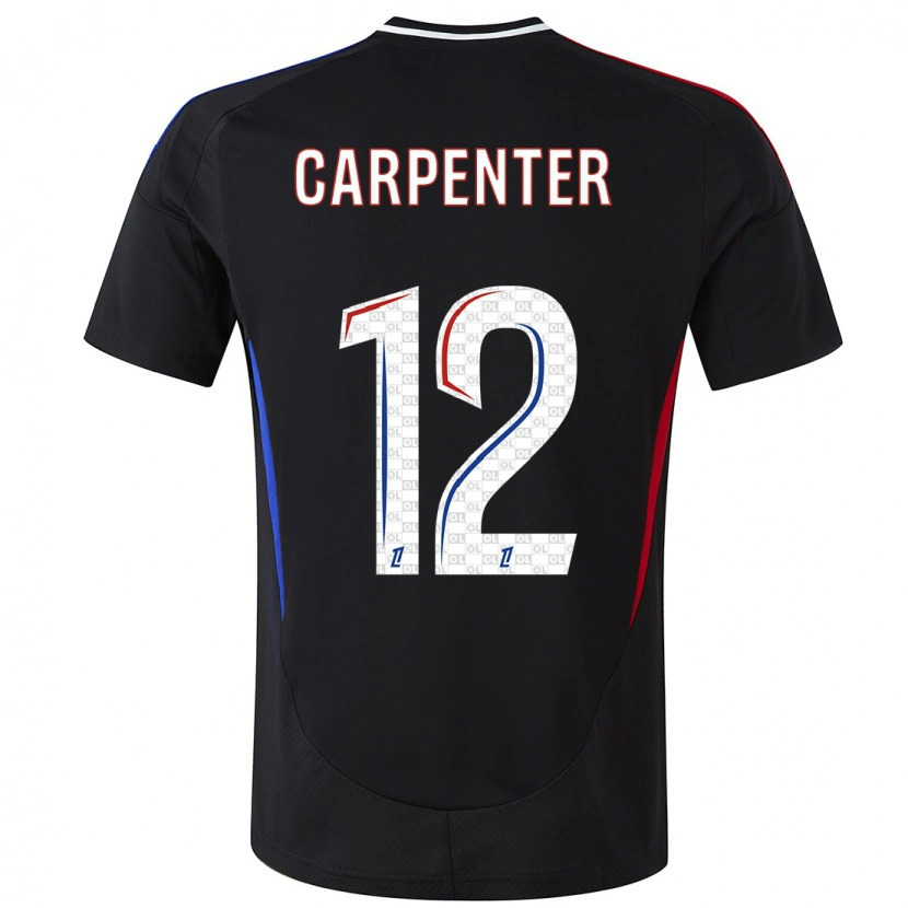 Danxen Niño Camiseta Ellie Carpenter #12 Negro 2ª Equipación 2024/25 La Camisa