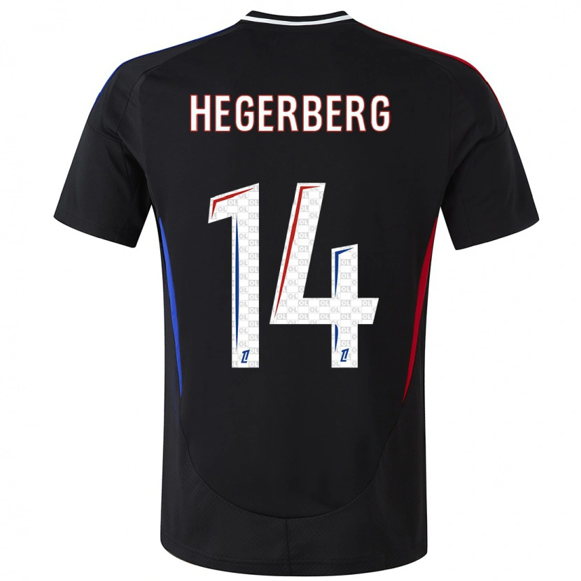 Danxen Niño Camiseta Ada Hegerberg #14 Negro 2ª Equipación 2024/25 La Camisa