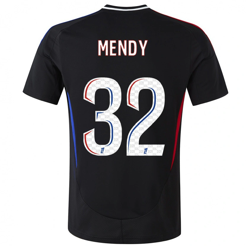 Danxen Niño Camiseta Maeline Mendy #32 Negro 2ª Equipación 2024/25 La Camisa