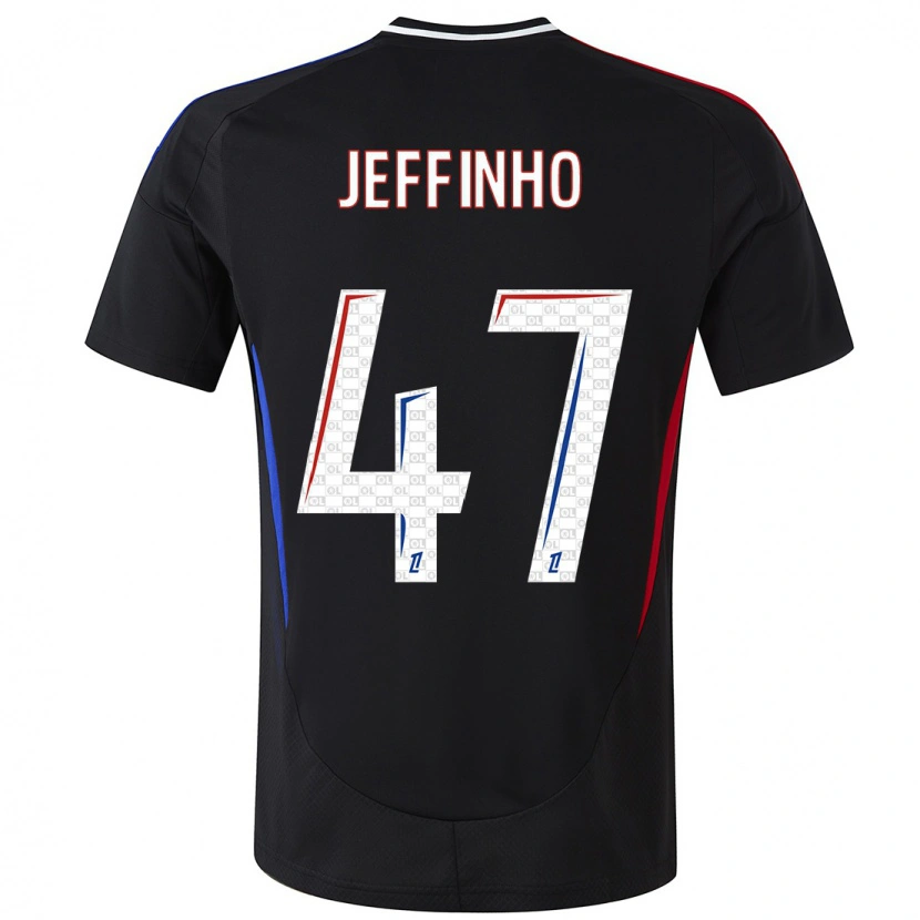 Danxen Niño Camiseta Jeffinho #47 Negro 2ª Equipación 2024/25 La Camisa