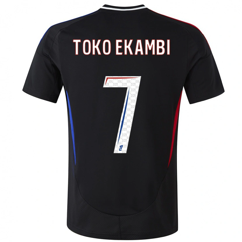 Danxen Niño Camiseta Karl Toko Ekambi #7 Negro 2ª Equipación 2024/25 La Camisa