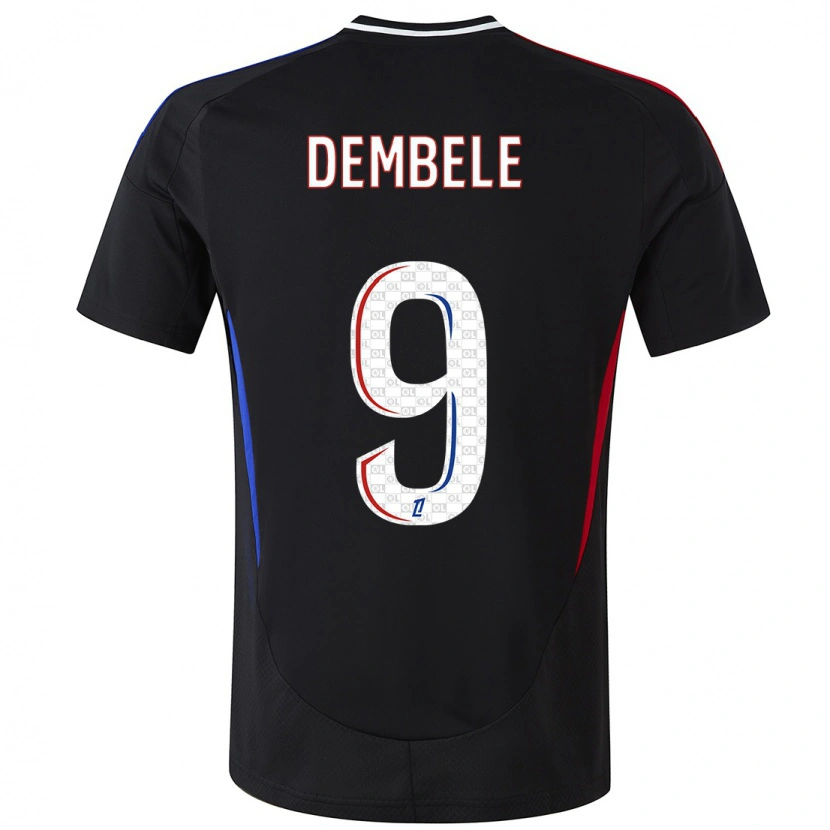 Danxen Niño Camiseta Moussa Dembele #9 Negro 2ª Equipación 2024/25 La Camisa