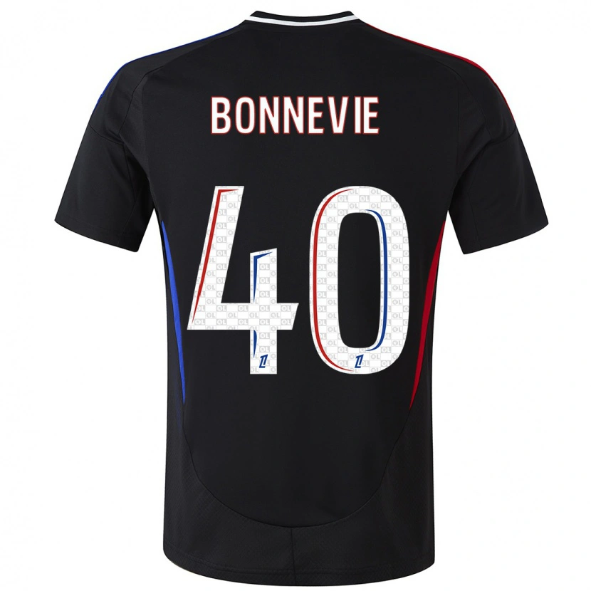 Danxen Niño Camiseta Kayne Bonnevie #40 Negro 2ª Equipación 2024/25 La Camisa