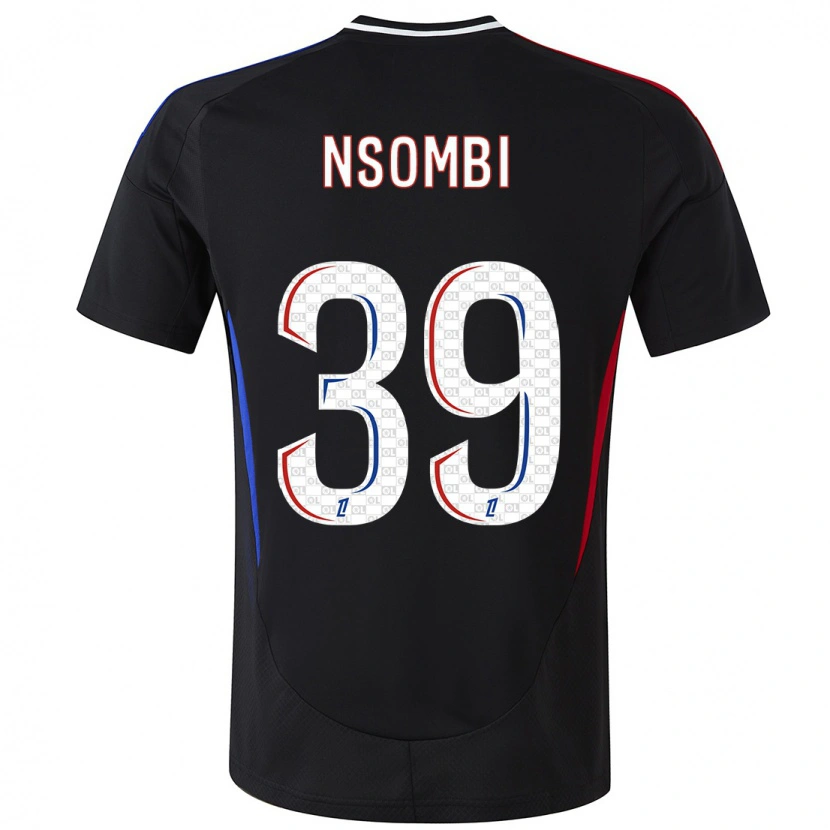 Danxen Niño Camiseta Gael Nsombi #39 Negro 2ª Equipación 2024/25 La Camisa