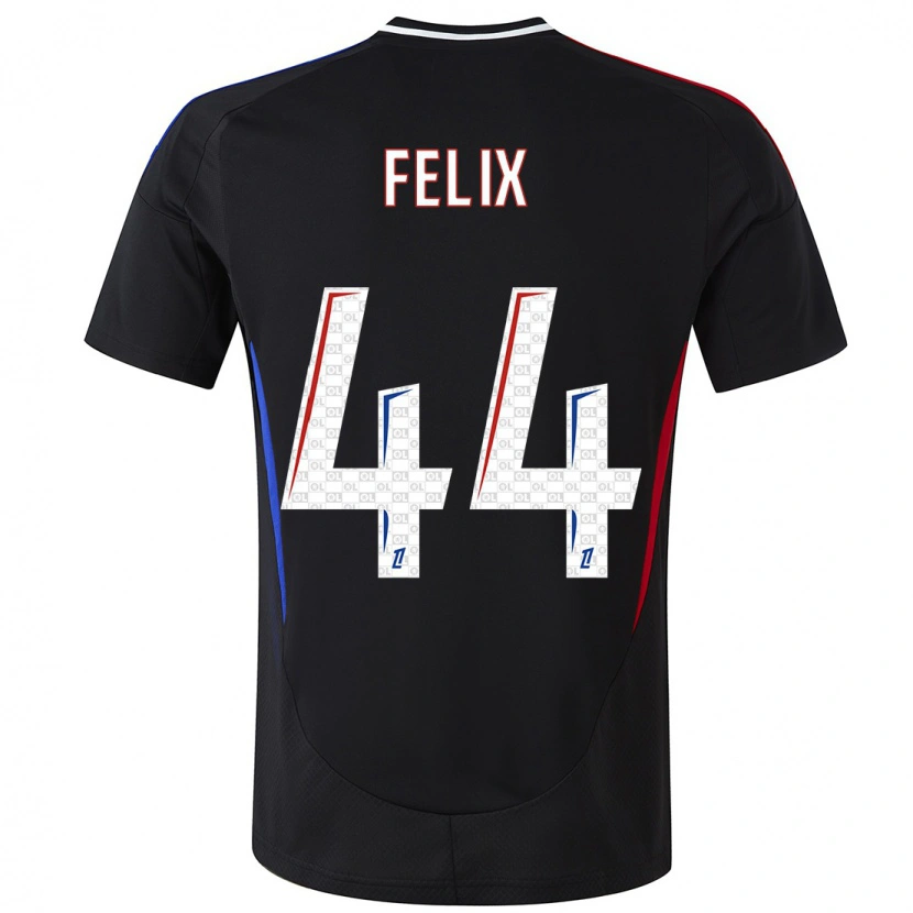 Danxen Niño Camiseta Marley Felix #44 Negro 2ª Equipación 2024/25 La Camisa