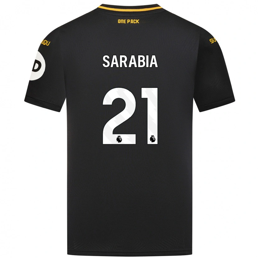 Danxen Niño Camiseta Pablo Sarabia #21 Negro 2ª Equipación 2024/25 La Camisa