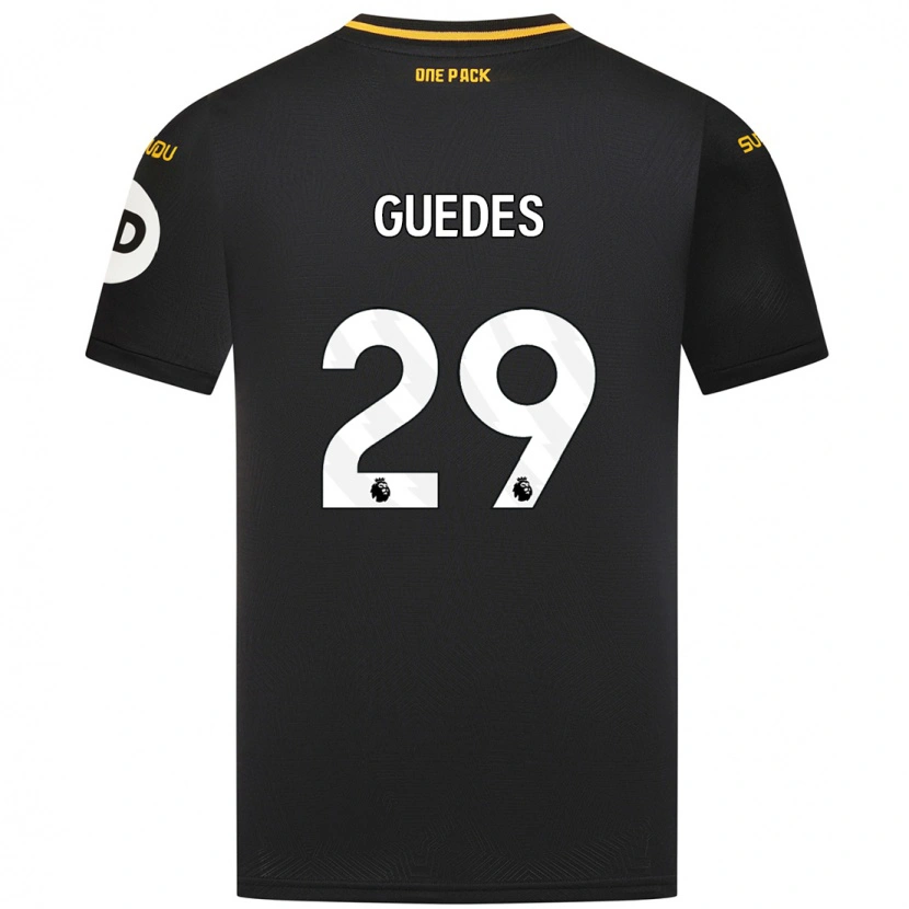 Danxen Niño Camiseta Gonçalo Guedes #29 Negro 2ª Equipación 2024/25 La Camisa