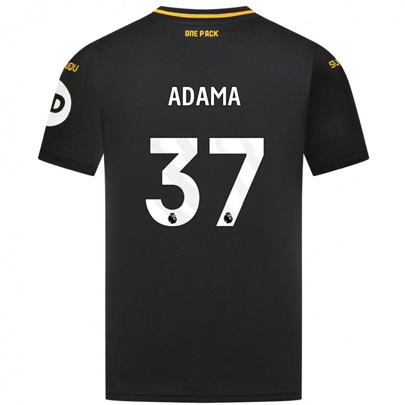 Danxen Niño Camiseta Adama Traore #37 Negro 2ª Equipación 2024/25 La Camisa