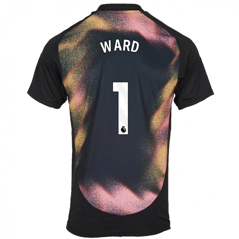 Danxen Niño Camiseta Danny Ward #1 Negro Blanco 2ª Equipación 2024/25 La Camisa